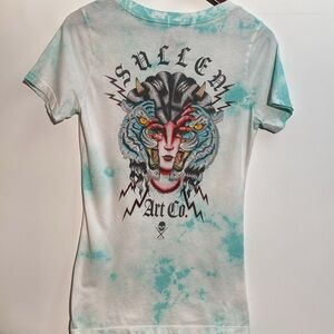 Sullen Angels - v- neck, tie dye, t shirt.  Size M